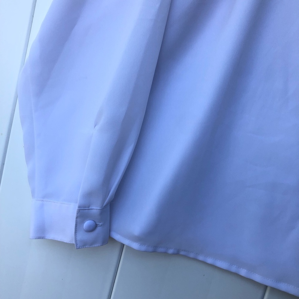 Vintage Size 12 White Button Up Shirt - Picture 6 of 7